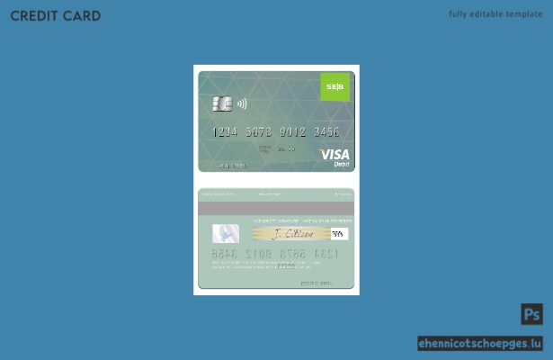 Beispielvorschau der SEB Bank Visa-Debitkarte (Lettland)